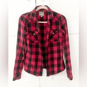 TNA plaid button up